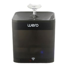 Wero Akıllı Kedi Köpek Su Şelalesi Su Pınarı Su Sebili Otomatik Su Temizleme WiFi Uv 2,2 Lt (Siyah)
