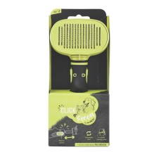 M-Pets Click and Groom Kedi ve Köpekler İçin Basmalı Masaj Uclu Fırça (L)