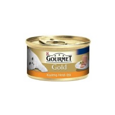 Gourmet Gold Kıyılmış Hindili Konserve Kedi Maması 85Gr