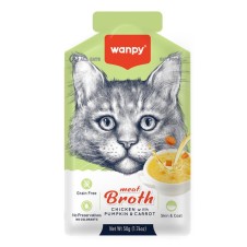Wanpy Kediler İçin Bal Kabağı ve Havuçlu Tavuk Eti Çorbası 50 Gr