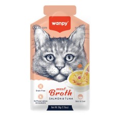 Wanpy Kediler İçin Somon & Ton Balığı Eti Çorbası 50 Gr