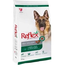 Reflex Kuzu Etli Pirinçli ve Sebzeli Yetişkin Köpek Maması 15 Kg