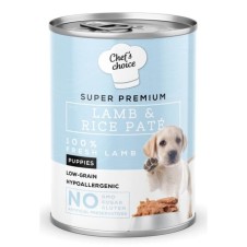 Chef's Choice Hipoalerjenik Kuzulu Düşük Tahıllı Yavru Konserve Köpek Maması 400 Gr