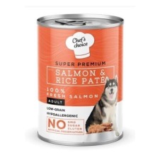 Chef's Choice Kıyılmış Somonlu ve Pirinçli Köpek Konservesi 400 Gr