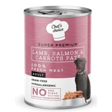Chef's Choice Kıyılmış Kuzulu ve Somonlu Köpek Konservesi 400 Gr